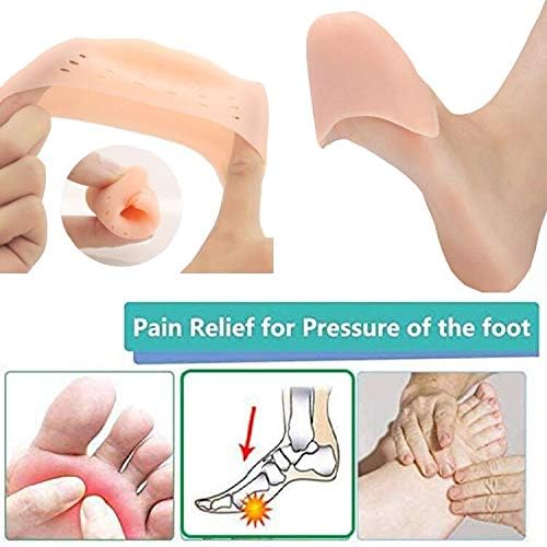 3 works Ballet Silicone Toe Caps Ballet Pointe Pads Toe Sleeves Tip Protector Half Full Toe Protection Toe Pad Forefoot Cushion Pads High Heels Toe Cap with Breathable Holes - Image 5