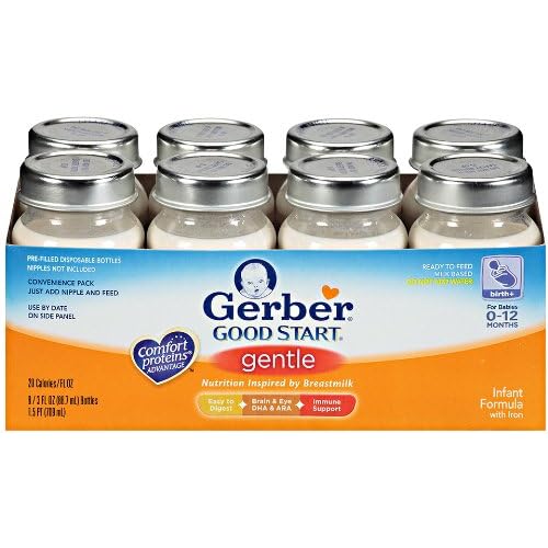 Gerber Good Start Gentle Ready to Feed Infant Formula Nurser, 8-Count (Pack of 6) image