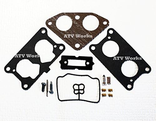 ATVWorks Compatible/Replacement for Kawasaki Gas Mule 3000/3010 / 3020 Carburetor Rebuild Kit with Intake Manifold Gasket 11060-2477