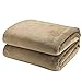 Bedsure Fleece Blanket Twin Blanket Camel - 300GSM Soft Lightweight Plush Cozy Twin Blankets for Bed, Sofa, Couch, Travel, Camping, 60x80 inches