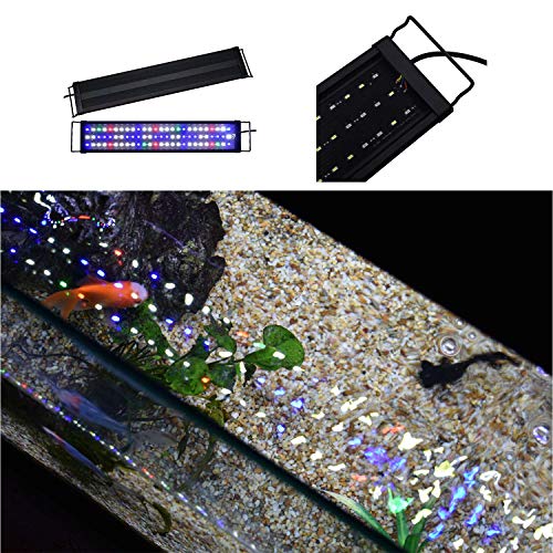 Zeiger Led Aquarium Light, Full Spectrum Fish/Reef Tank Lighting with Extendable Brackets, 2 Modes for 24-32 Inch, 25-55 Gallon Tank, Suitable for Saltwater, Freshwater Growth