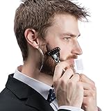 BEARD BUD Beard Shaping Tool Brush Styling Template with Beard Comb and Pencil Complete Beard Kit with Mens Beard Trimmer Line Up Instruction Guide Included