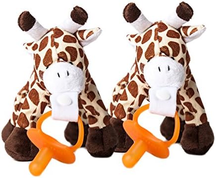 Maven Gifts: CuddlesMe Pacifier with Detachable Plush Giraffe, FDA Listed Medical Device, Two pack