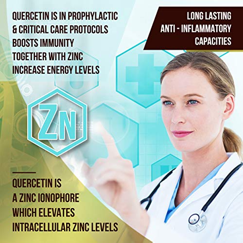 Quercetin 675 Mg with Bromelain Supplement120 Natural Veggie Capsules, Fight Inflammation