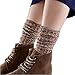 Tusong Womens 5 Pairs Soft Comfortable Warm socks media corta socks (Boots socks), Boots Socks, One Size