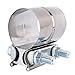 EVIL ENERGY 2.25'' Exhaust Clamp,Lap Joint Band Clamp Stainless Steel for Pipes,Mufflers,Catalytic Converters (1PCS, 2.25 inch)