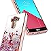 LG G4 Case with [Tempered Glass Screen Protector], NageBee Quicksand Waterfall Liquid Floating Glitter Flowing Sparkle Bling Luxury Clear Soft TPU Case for LG G4 (Rose Gold)