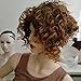 QianBaiHui Short Kinky Curly Wigs for Black Women - American African Women's Wig Heat Resistant Synthetic Hair Fashion Full Wigs (blonde) LDS033