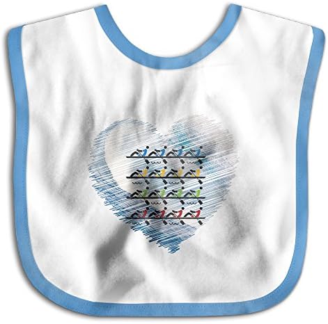Love Rowing In Sea Soft Cotton Newborns Bid Pinafore Saliva Towels RoyalBlue