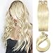 Clip in Hair Extensions Real Human Hair Extensions 18 inches 70g Clip on for Fine Hair Full Head 7 pieces Silky Straight Weft Remy Hair (22 Inch, 60)