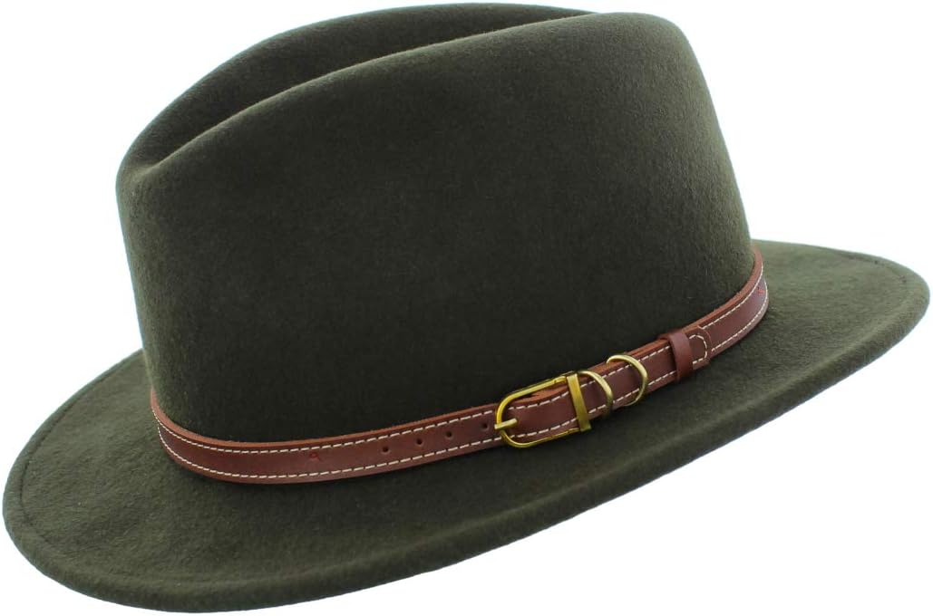 FailsworthMens Wool Adventurer Fedora Turf/Dark Green (X-Large)