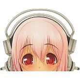 Super Sonico Anime Manga Decal Stickers Ideal for Cars Laptop Skateboard (Peeker)