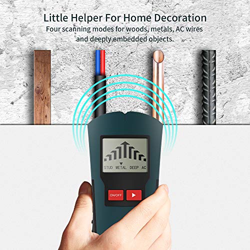 Stud Finder Sensor, 4 in 1 Wall Scanner Electronic Stud Sensor Center Finding for Wood AC Wire Metal Studs Joist Detection (TS005)