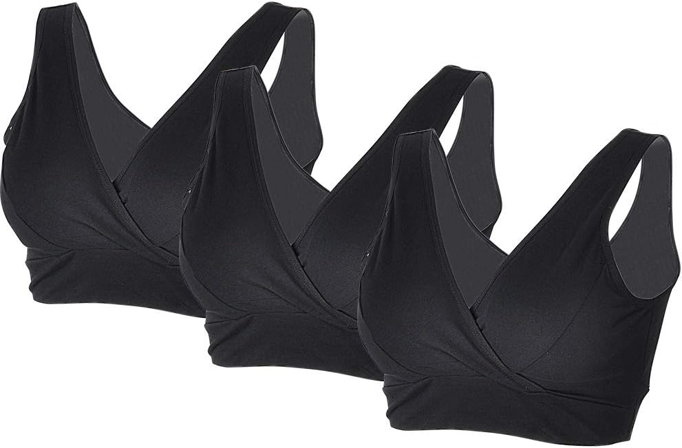 Women's Maternity Breastfeeding Nursing Bra for Petite Small Chested Pregnant Mama, Unsnap to Nurse
