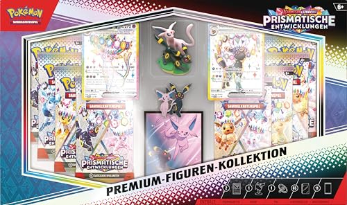 Pokémon-Sammelkartenspiel: Premium-Figuren-Kollektion Karmesin & Purpur – Prismatische Entwicklungen (2 geprägte holografische Promokarten, 11 Boosterpacks & mehr) 2