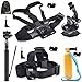 EEEKit 5in1 Accessories Stater Kit for Kodak SP360 16 MP Digital Camera, Car Suction Mount,Floating Hand Grip,Chest Harness and Selfie Monopod Pole