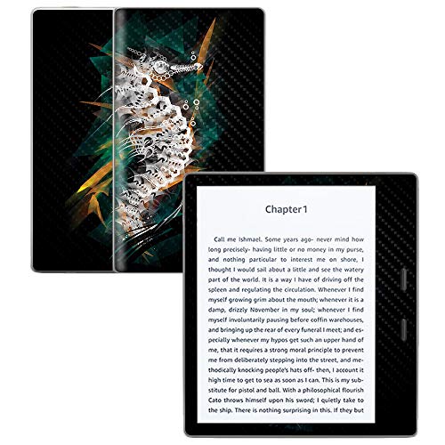MightySkins Carbon Fiber Skin for Amazon Kindle Oasis 7" (9th Gen) - Sea Shapes…