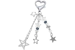 cioatu Cute Keychain Aesthetic Y2K Keychain Accessories Heart Butterfly Strawberry Bear Key Chain for Keys Bags Women Gifts