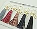 Womens's Leather Tassel Charm Women Handbag Wallet Accessories Key Rings
