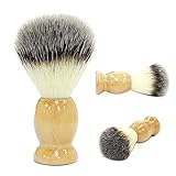 Hand Crafted Badger Shaving Brush with Hard Wood Handle, Men's Luxury Professional Hair Salon Tool,For Safety Razor, Double Edge Razor, Staight Razor or Shaving Razor