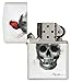 Zippo Spazuk Cardinal Resting on a Smoking Skull Design White Matte Lighter