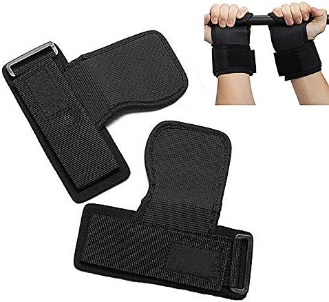 Wewin 1 Pair Slip Thicken Gym Bar Training Weight Lifting GlovesGrip Barbell Straps Wraps Hand with Wrist Support for Protection