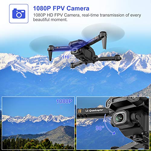 FancyWhoop-Mini-Drohne-fuer-Kinder-mit-Kamera-HD-1080P-Faltbarer-RC-Quadcopter-mit-Gestensteuerung-Hoehenlage-Headless-Modus-3D-Flips-Tragetasche2pcs-Batterien