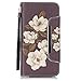 iPhone 5/5S Case, iPhone SE Case, [Kickstand] [Card/Cash Slots] Lightweight PU Leather Wallet Flip Cover with Wrist Strap for Apple iPhone 5/5S SE- Begonia