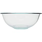 Pyrex 326 4-Quart Glass Mixing Bowl - Made in USA | Thermal Shock Resistant | Clear Design | Mixing And Serving Use | Easy Po