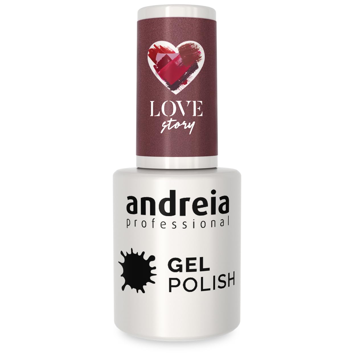 Andreia Semi-Permanent Nail Gel Polish for UV/LED Lamp - Intense Shine and 4 weeks Lasting Manicure Nail Gel Varnish - Colour 305 Pink - Shades of Grey and Purple - 10 ml