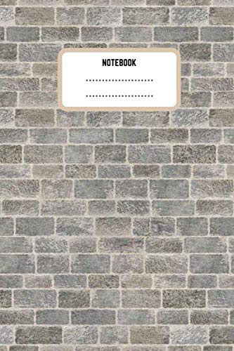 Brick Wall Notebook- simple and elegant- Journal - VINTAGE - Notebook Journal - DIARY: Pocket Notebook - Notebook Journal - DIARY - SKETCH Book - Large (6 x 9 inches) - (15,24 x 22,86 Cm)