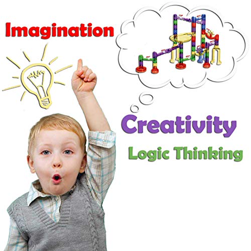 image for Mercury Nation Marble Run Set for Kids 122 Pcs Marble Game STEM Educat