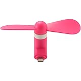 Pandawell 8-pin Lighting Mobile Phone Fan Portable Dock Cool Cooler Rotating Fan for Apple iPhone 6S / 6S Plus / iPhone 6 / 6 Plus / iPhone SE / 5S - Pink
