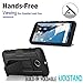 STAR Dual Layer Hybird Case with Kickstand, Locking Belt Swivel Clip and Screen Protector for Nexus 6 - Black