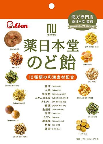 ライオン菓子 薬日本堂のど飴 74g×18袋商品画像