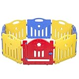 BestMassage Baby Play Pen 8 Panel Playard Kids PlaySafe Activity Center w/Lock Indoor/Outdoor Playpen
