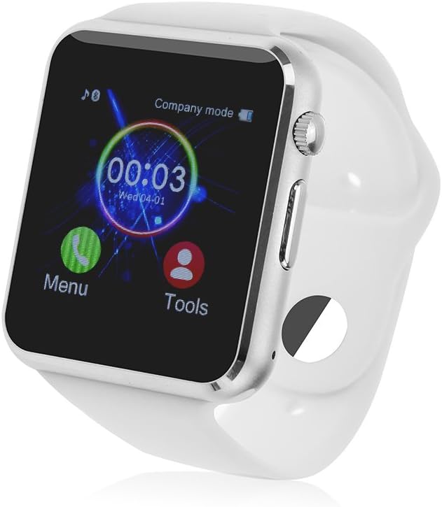 Emoonland Smart Watch Phone Mate with Sync/Bluetooth 4.0/Anti-lost Alarm for Android Samsung S2/S3/S4/Note 2/Note 3 HTC Sony (White)