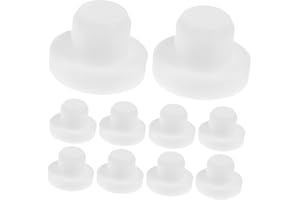 BUGUUYO Silicone Plug 10pcs Silicone Stopper Flower Pot Solid Stopper Plug for Bottle Stoppers Stoppers Silicone Sealing Stopper Reusable Solid Plugs White - Flowerpot 12mm