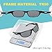 Tsafrer Unisex Polarized Sports Sunglasses for Men Women Cycling Driving Running Golf Tr90 Frame (T3Black-Gray)