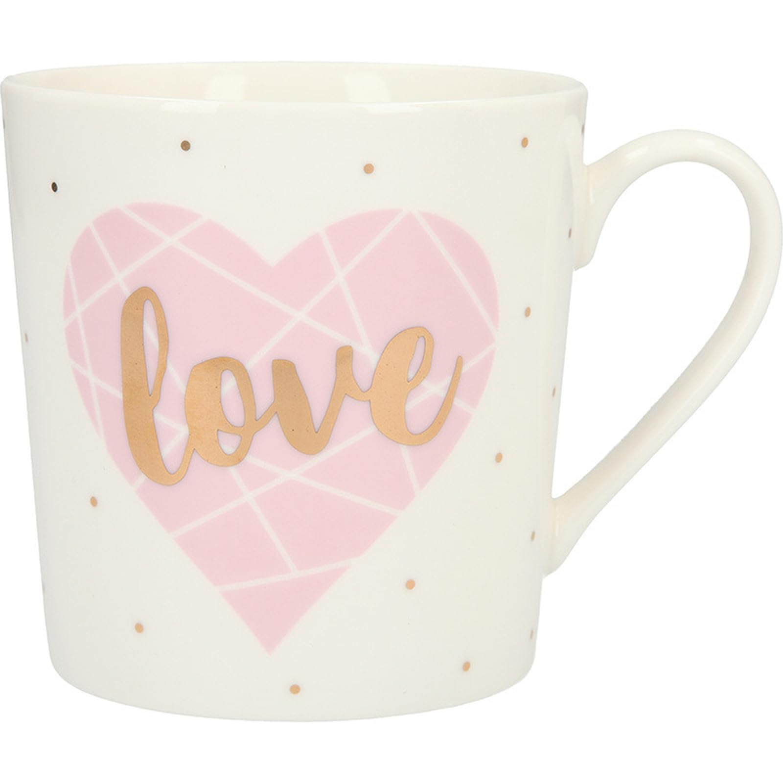 Depesche 5909.016 Porcelain Mug with Handle, 300 ml, Love, Multi-Colour