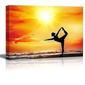 Bikram Yoga in The Blazing Summer Sun Wall Decor
