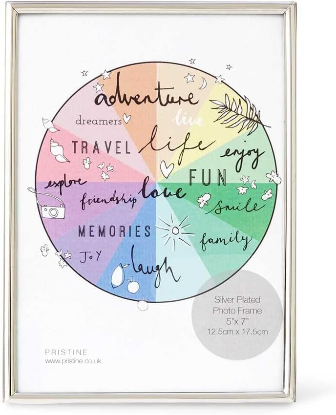 Premium Silver Plated Photo Frames 7x5 - Silver Photo Frame 7x5 (18cm x 13cm) & 5x7 Silver Photo Frame (13cm x 18cm)