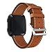 Junboer Compatible Fitbit Versa Bands Women, Leather Accessory Genuine Leather Wristband Strap Replacement for Fitbit Versa Smartwatch