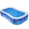Joyjoz Inflatable Pool 93″ X 54″ X 22″, Swimming Pools for Backyard, Blow up Pool for Kids, Adults, Thick Full-Sized Family Kids Pool Above Ground, Large Adult Swimming Pools, Rectangular Lounge Pool