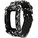 EL-move Samsung Gear Fit 2 SM-R360 Band, Silicone Replacement Frame Rugged Protective Case Wristband Sport Bands for amsung Gear Fit2 & Fit2 Pro Tracker Smart Watch Accessories Strap (SilverFlower)
