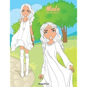 Moda libro para colorear 1 (Volume 1) (Spanish Edition)