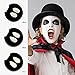 AsaVea 3 Pairs Vampire Teeth Fangs, Safe & Non-Toxic False Tooth Dentures for Halloween Costume Cosplay Party Events, Fits Most Kids & Adults (3 Sizes)