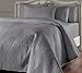 Brielle Home Stream Textured Decorative Pillow Sham Set, King, Grey