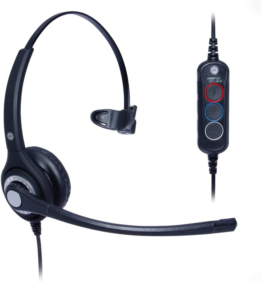 JPL Headset 401S-USB Monaural, Corded, Unified Communications Certified, Universal Plug & Play, In-line Control