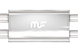 MAGNAFLOW EXHAUST PRODUCTS MagnaFlow Performance Exhaust Muffler 12599: 3"/3" Inlet/Outlet, 5x11x22" Oval, Stainless Steel, Satin Finish